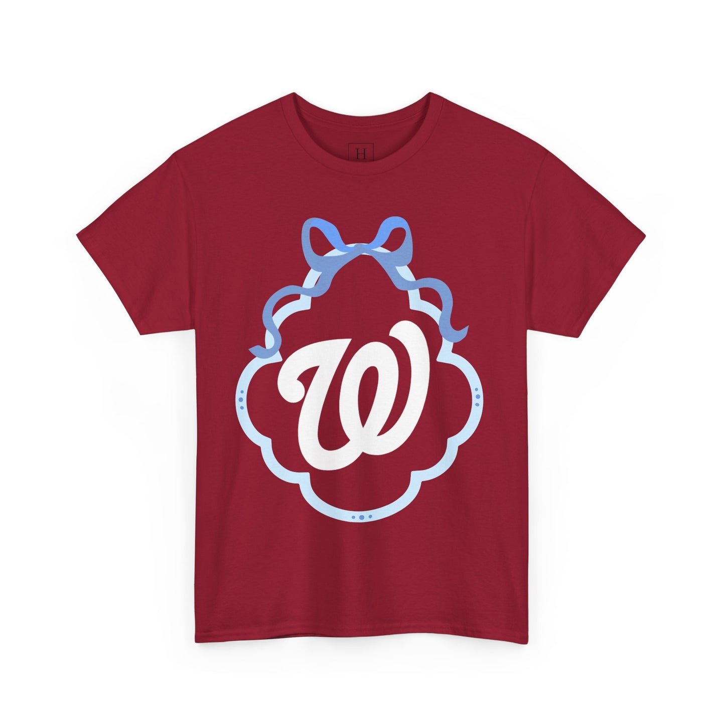 W COQUETTE BLUE BOW & BORDER