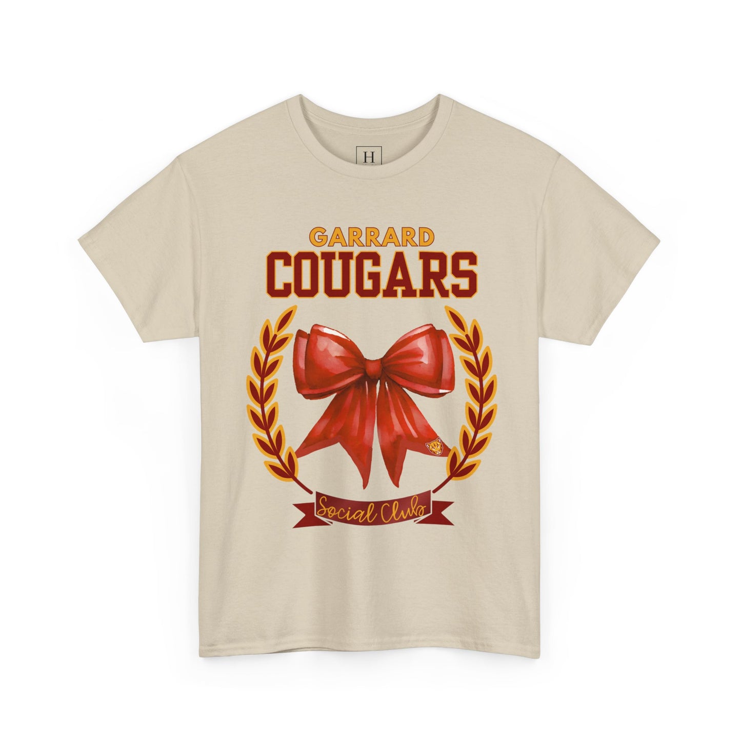 GMS Garrard Middle School Cougars Social Club T-Shirt (Front Only)