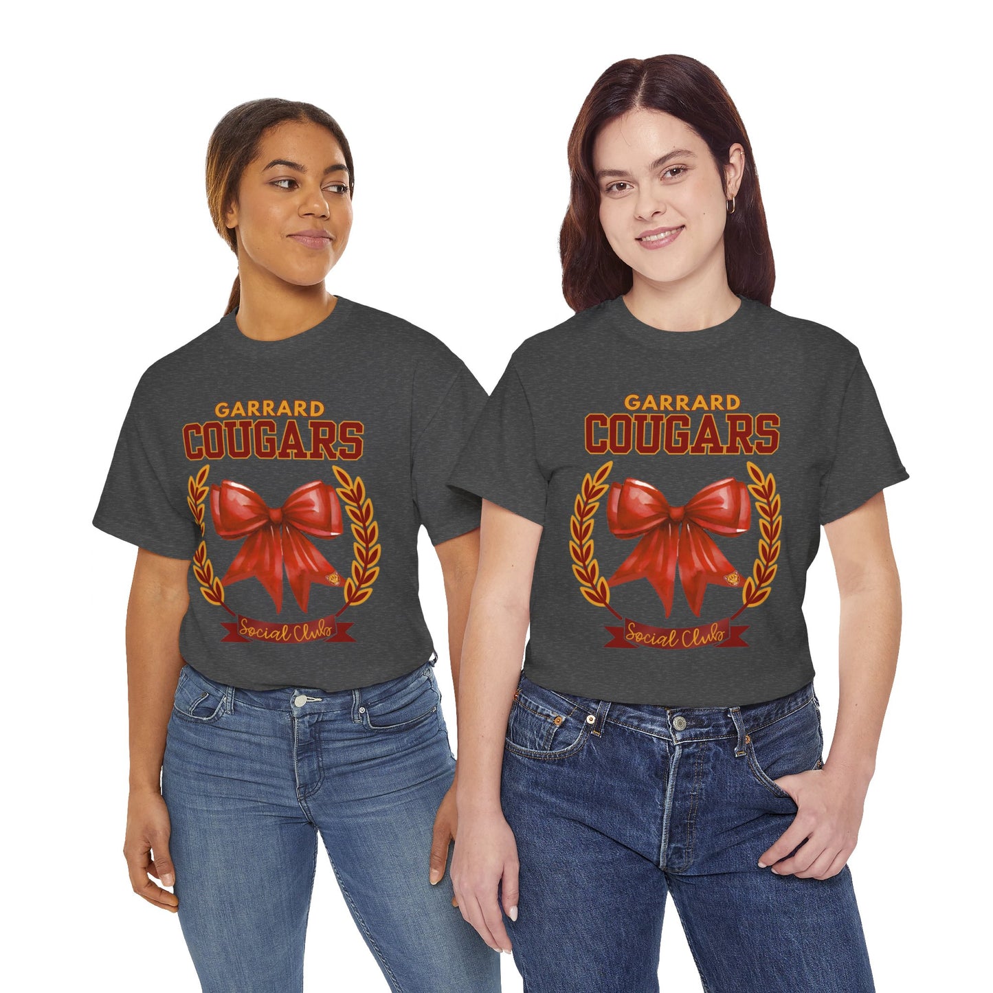 GMS Garrard Middle School Cougars Social Club T-Shirt (Front Only)