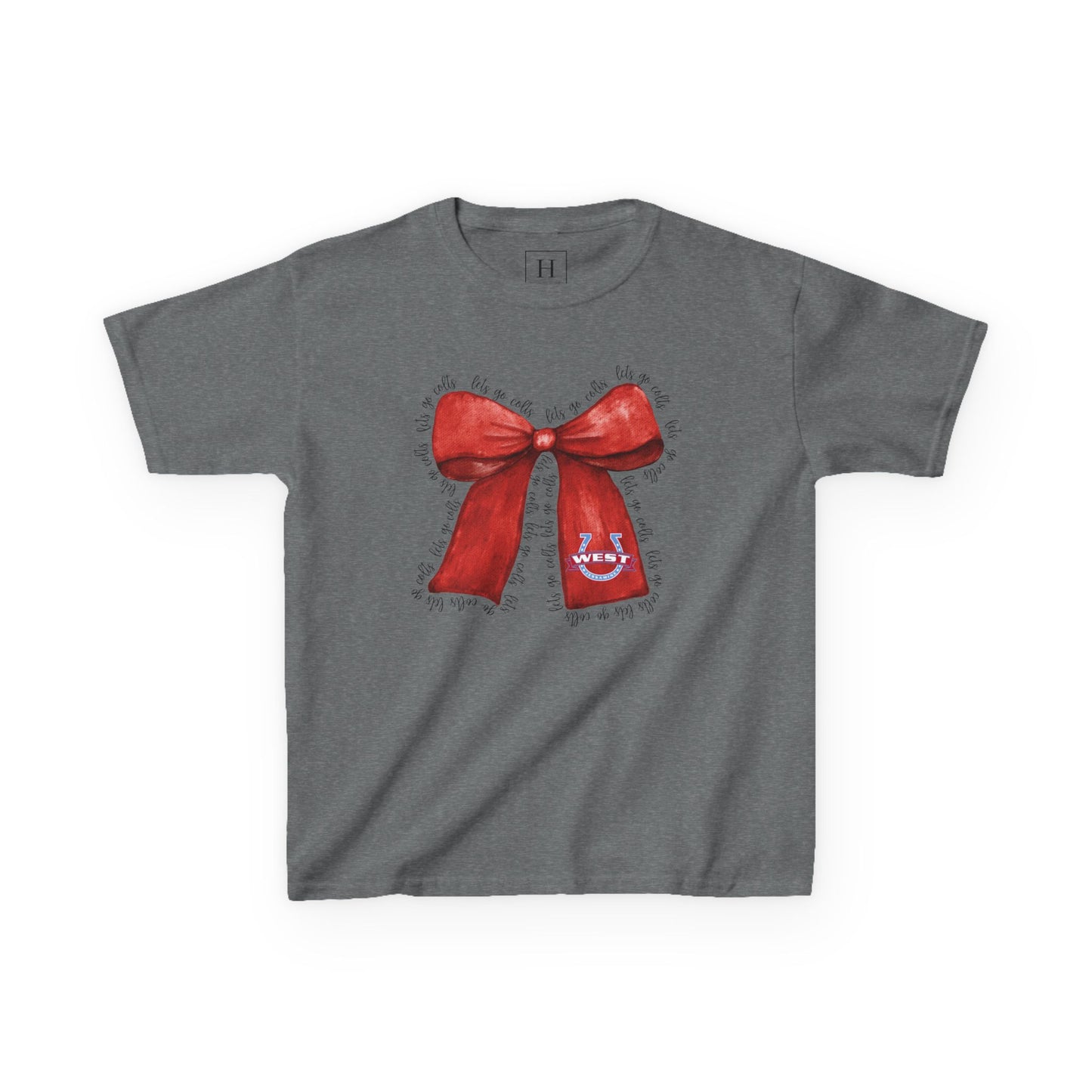 YOUTH --- Let's Go Colts Bow - West Horseshoe Logo Unisex T-Shirt