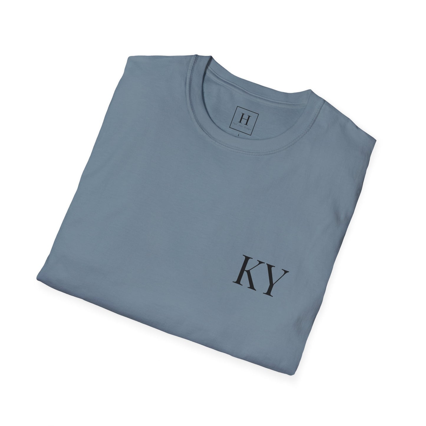 Kentucky KY UK Blue Jersey Short Sleeve Tee (front and back)