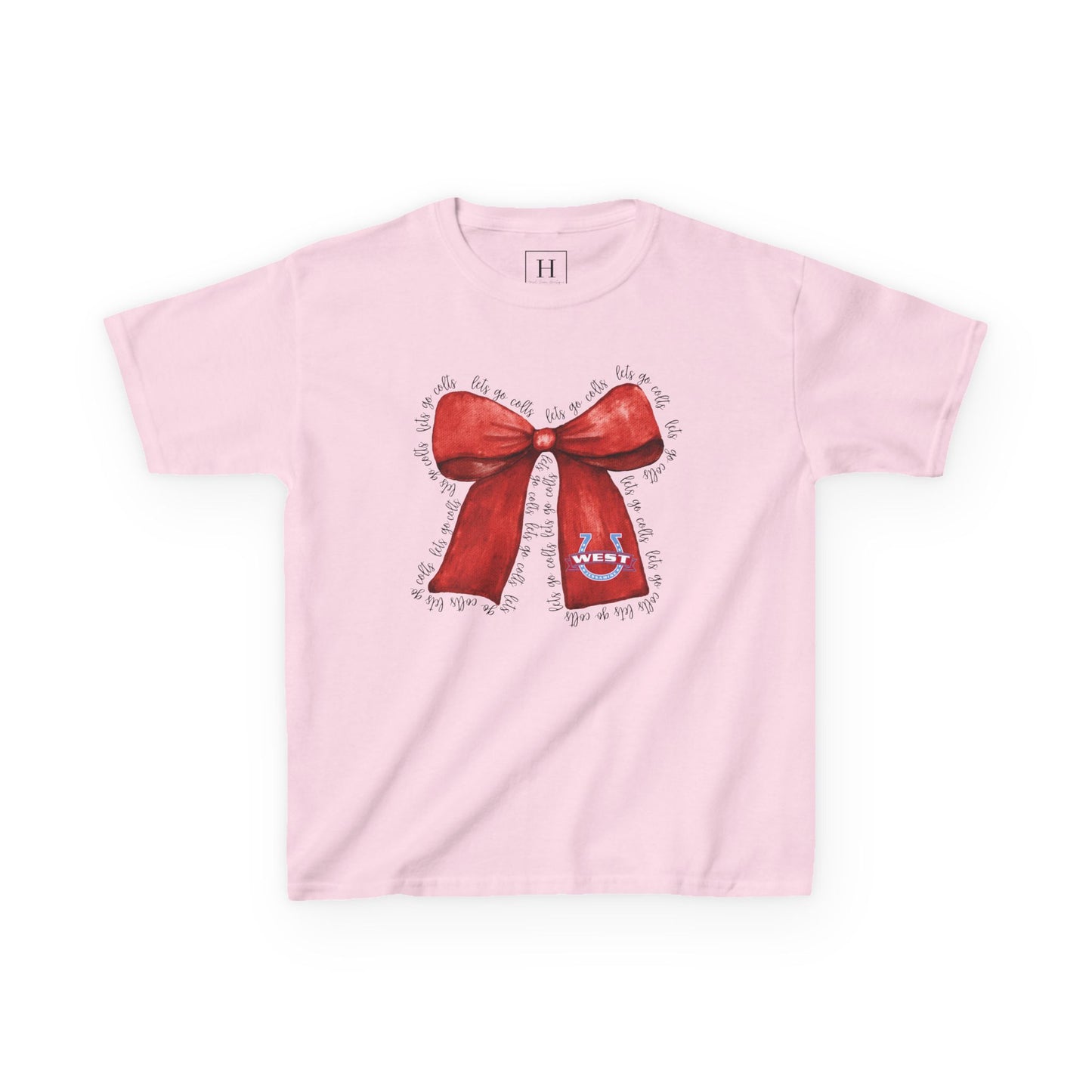 YOUTH --- Let's Go Colts Bow - West Horseshoe Logo Unisex T-Shirt