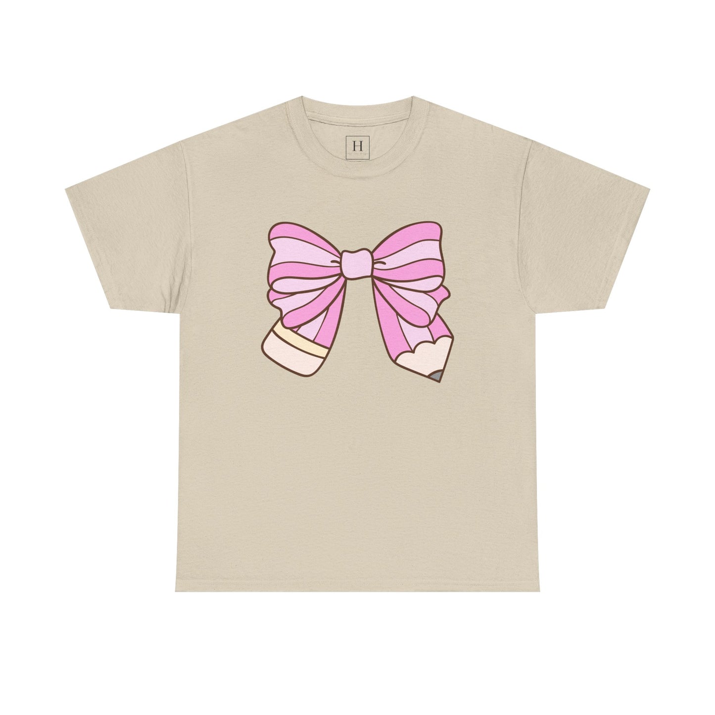 Teacher Pencil Bow Tee