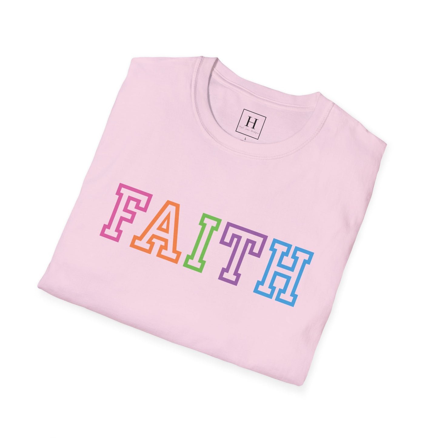 Bright Rainbow Color Faith Christian T-shirt