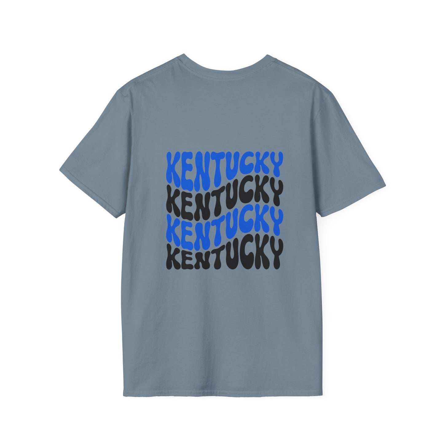 Kentucky KY UK Blue Jersey Short Sleeve Tee (front and back)