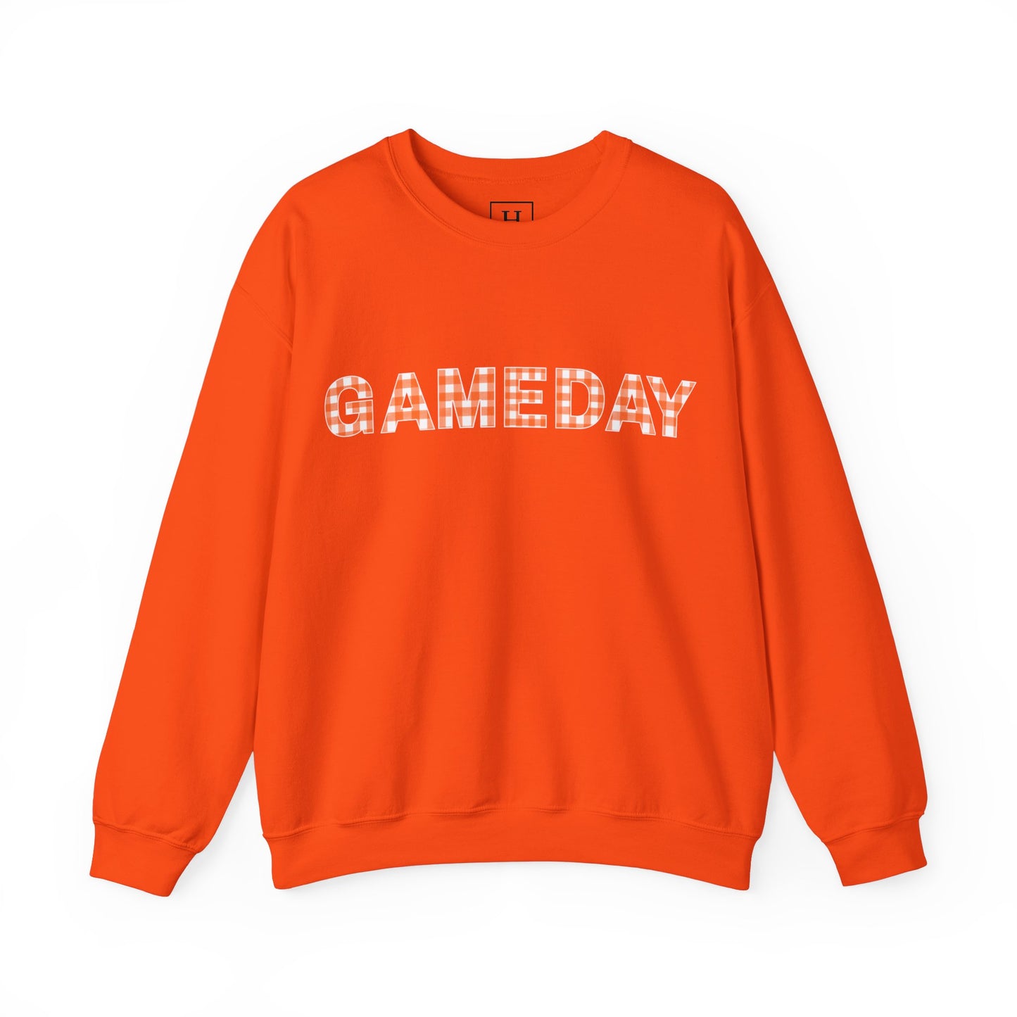 Game Day Orange Plaid Sweater