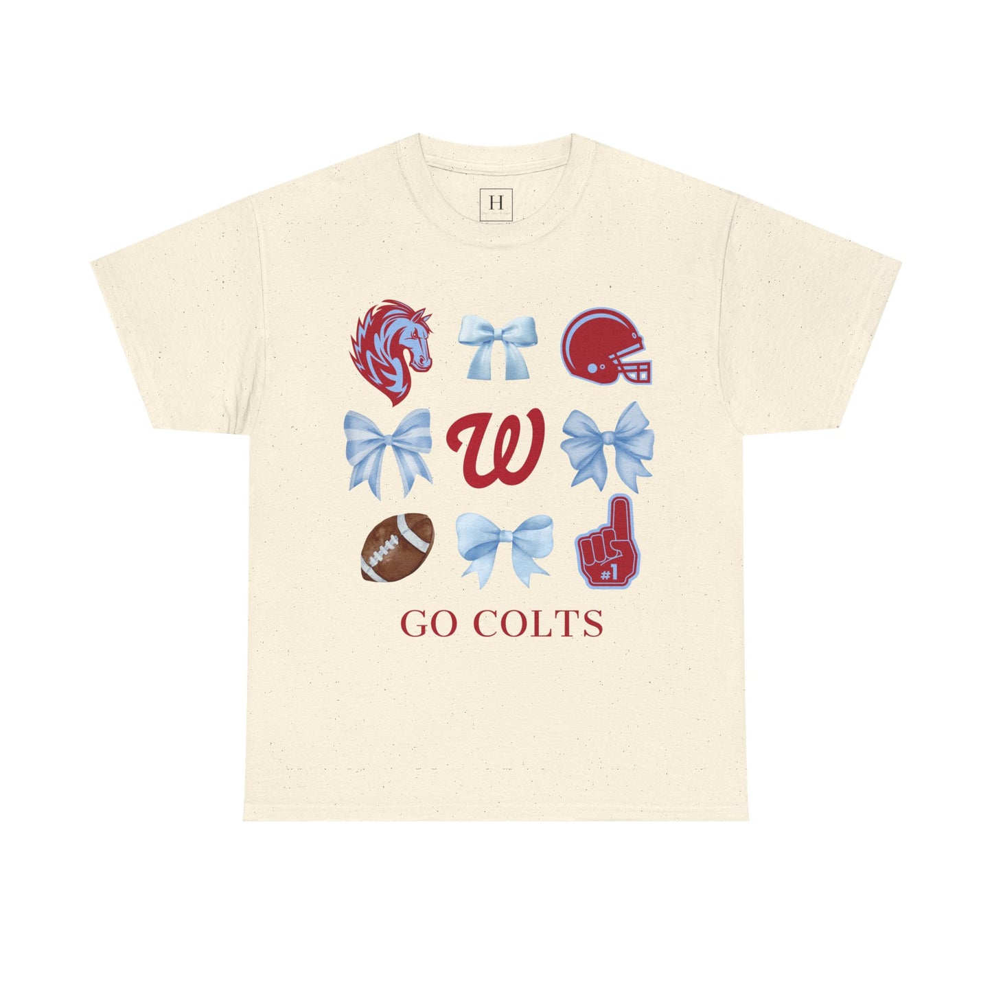 West Jessamine Colts Coquette Football Bows - Unisex Tee