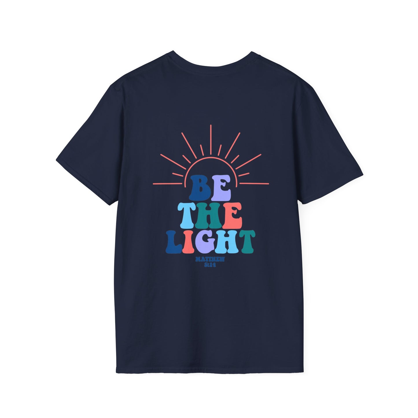 be the light christian bible blue (front and back)