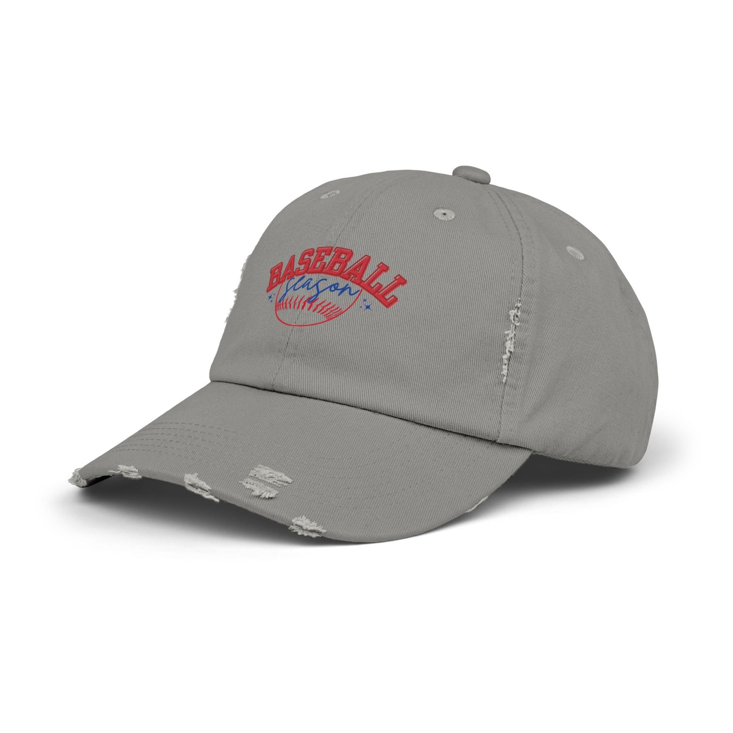 Baseball red white blue season hat