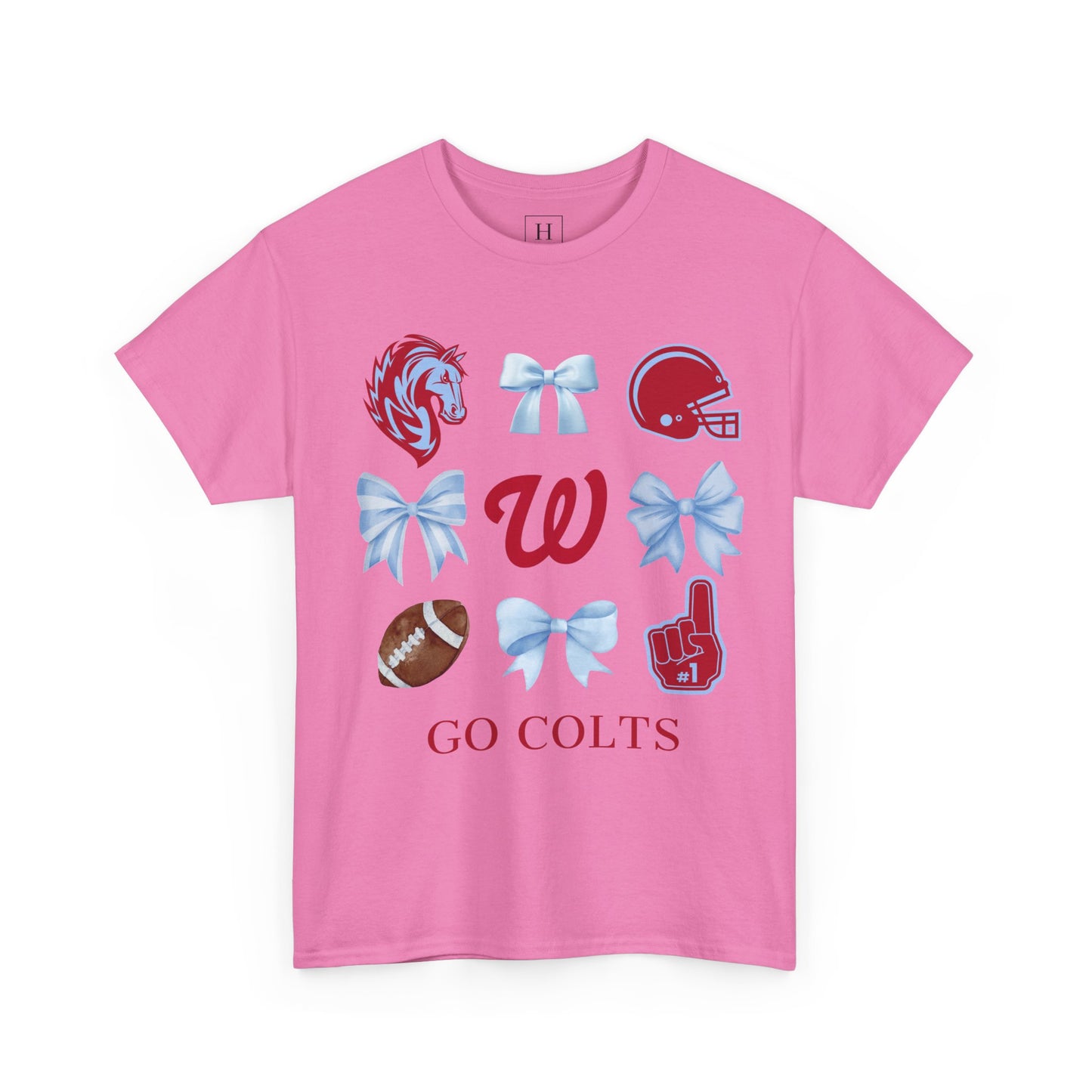West Jessamine Colts Coquette Football Bows - Unisex Tee
