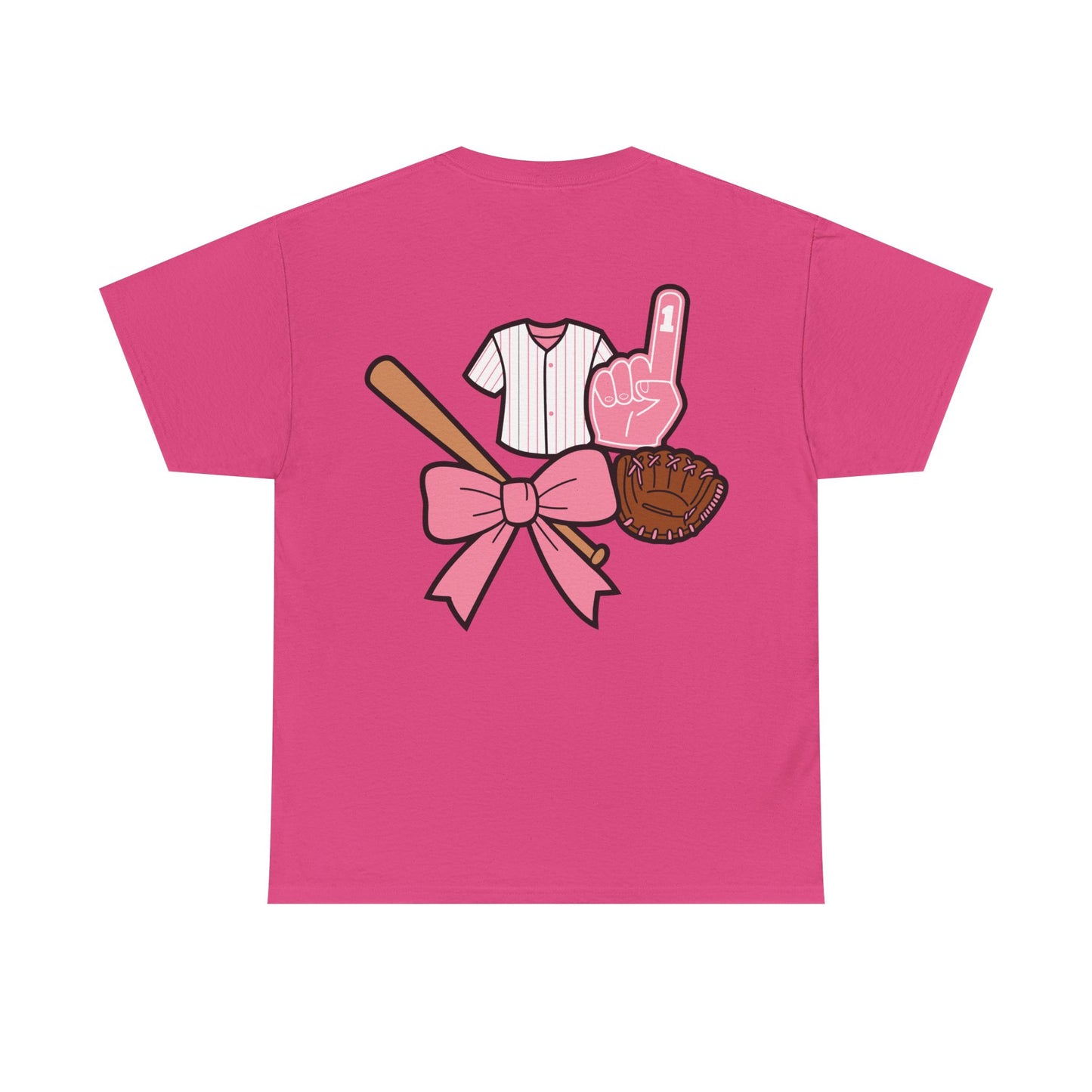 Softball/Baseball Sport Tee (Front & Back) - Unisex Heavy Cotton