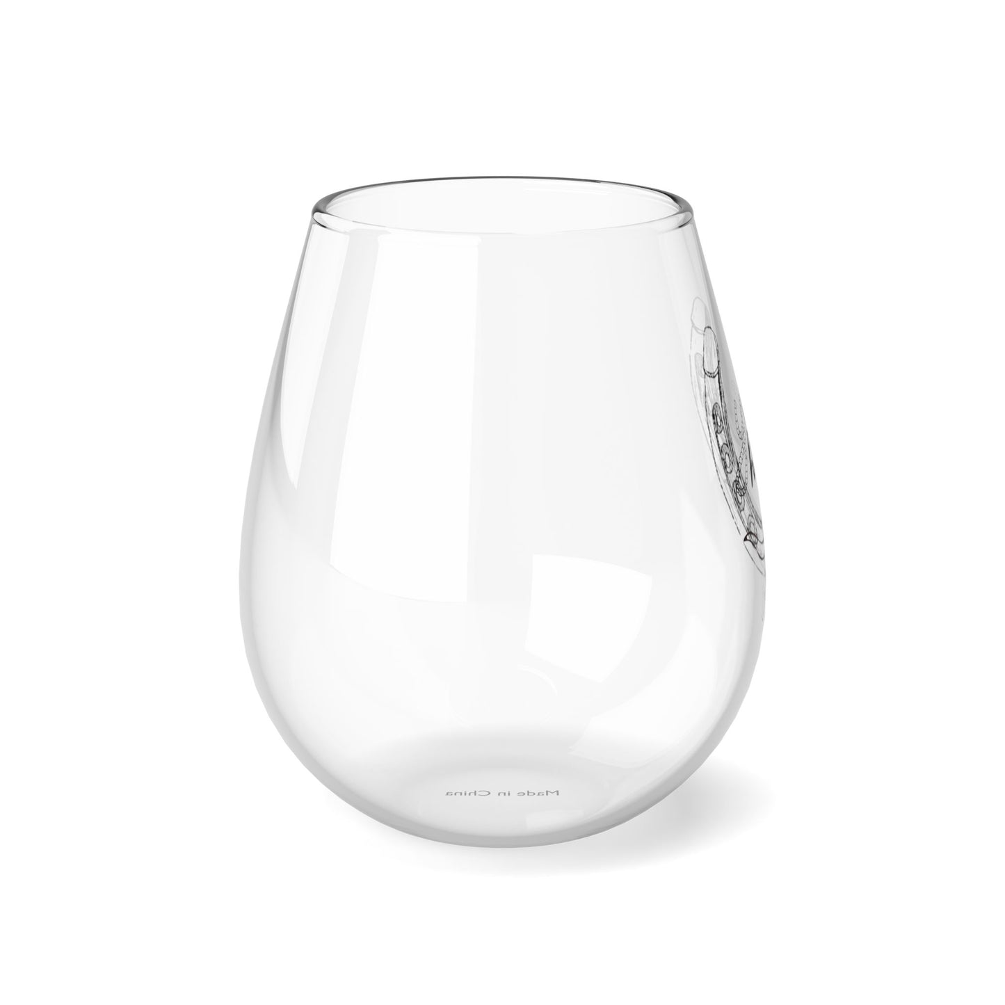 YEEHAW cowgirl cowboy Stemless Wine Glass, 11.75oz