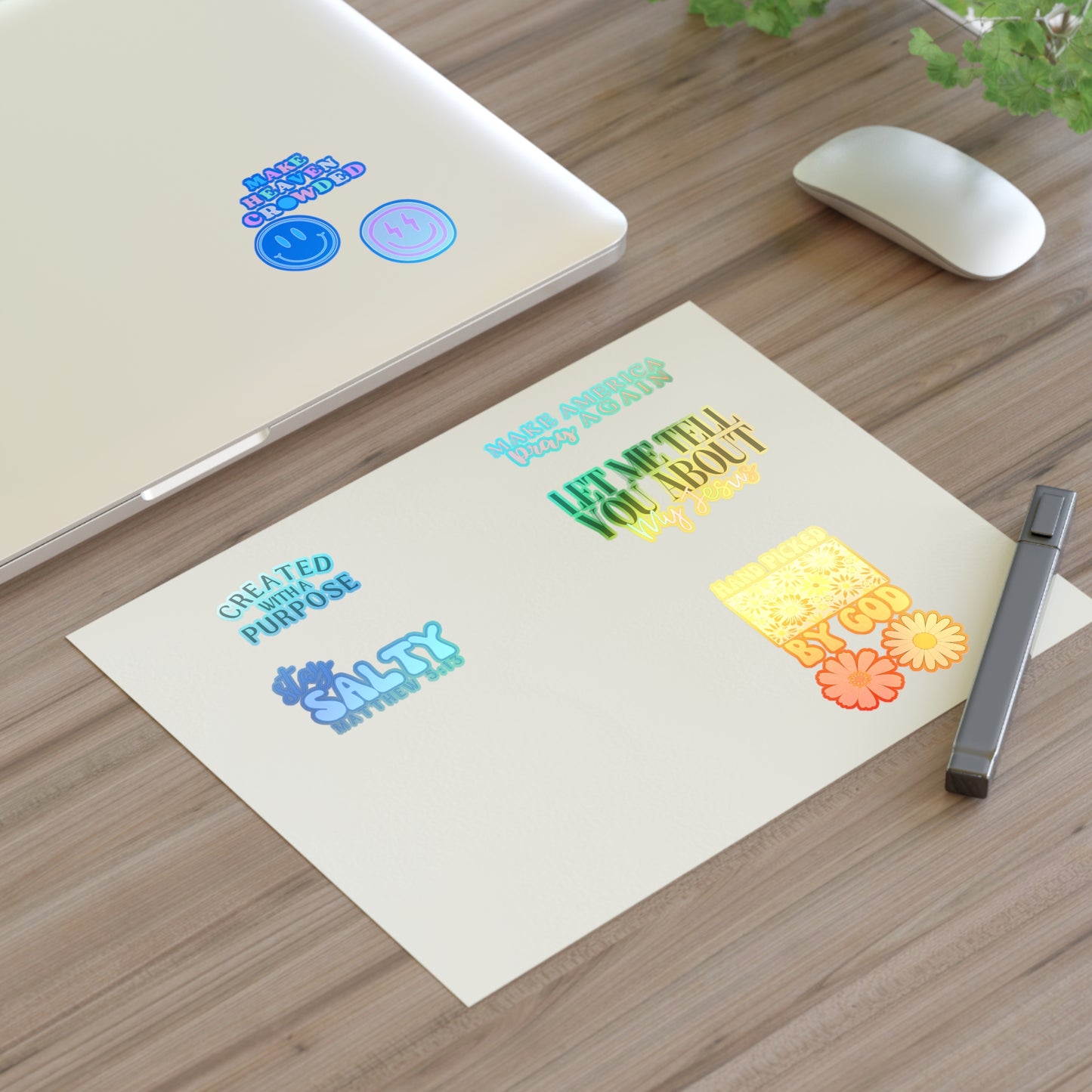 Christian Christian Sticker Sheets (Smiles, Flowers, and Quotes)