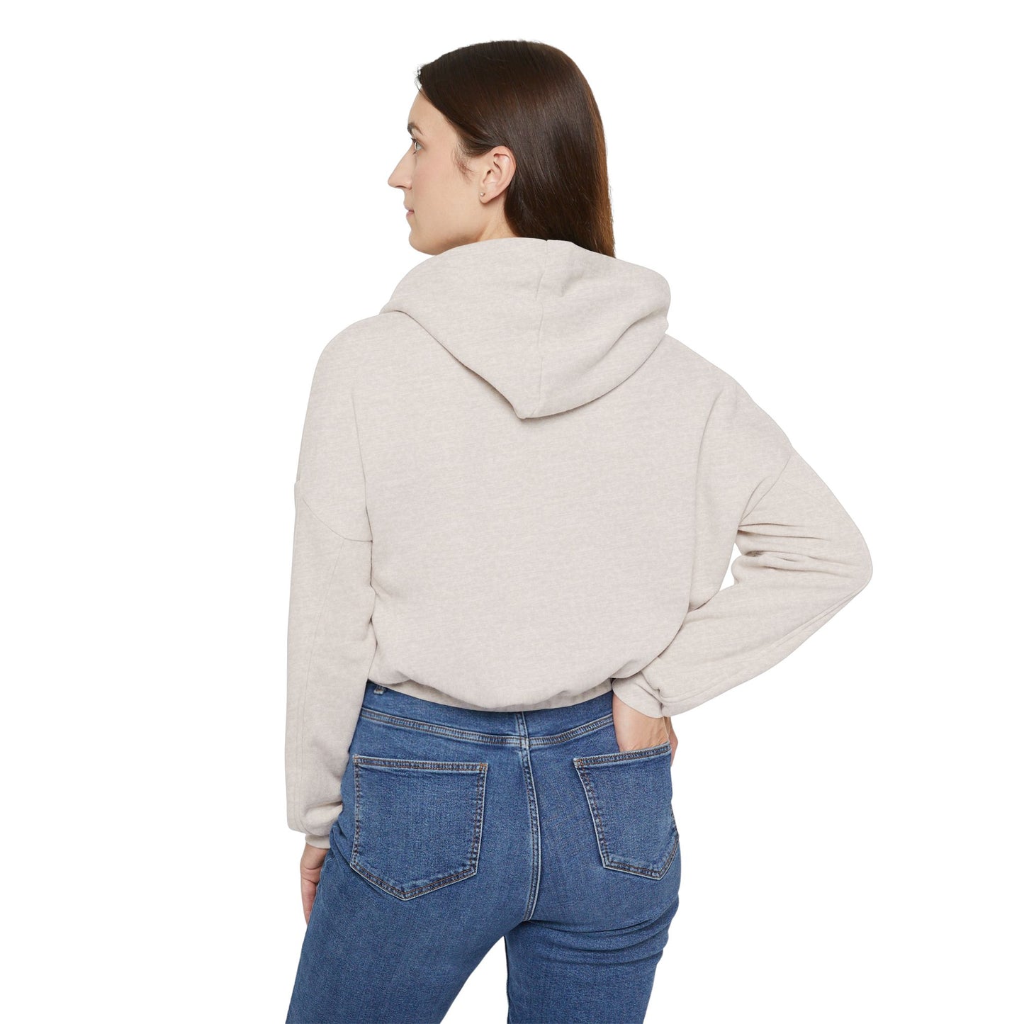 West HORSESHOE CHEER POM -- Women's Cinched/Cropped Hoodie