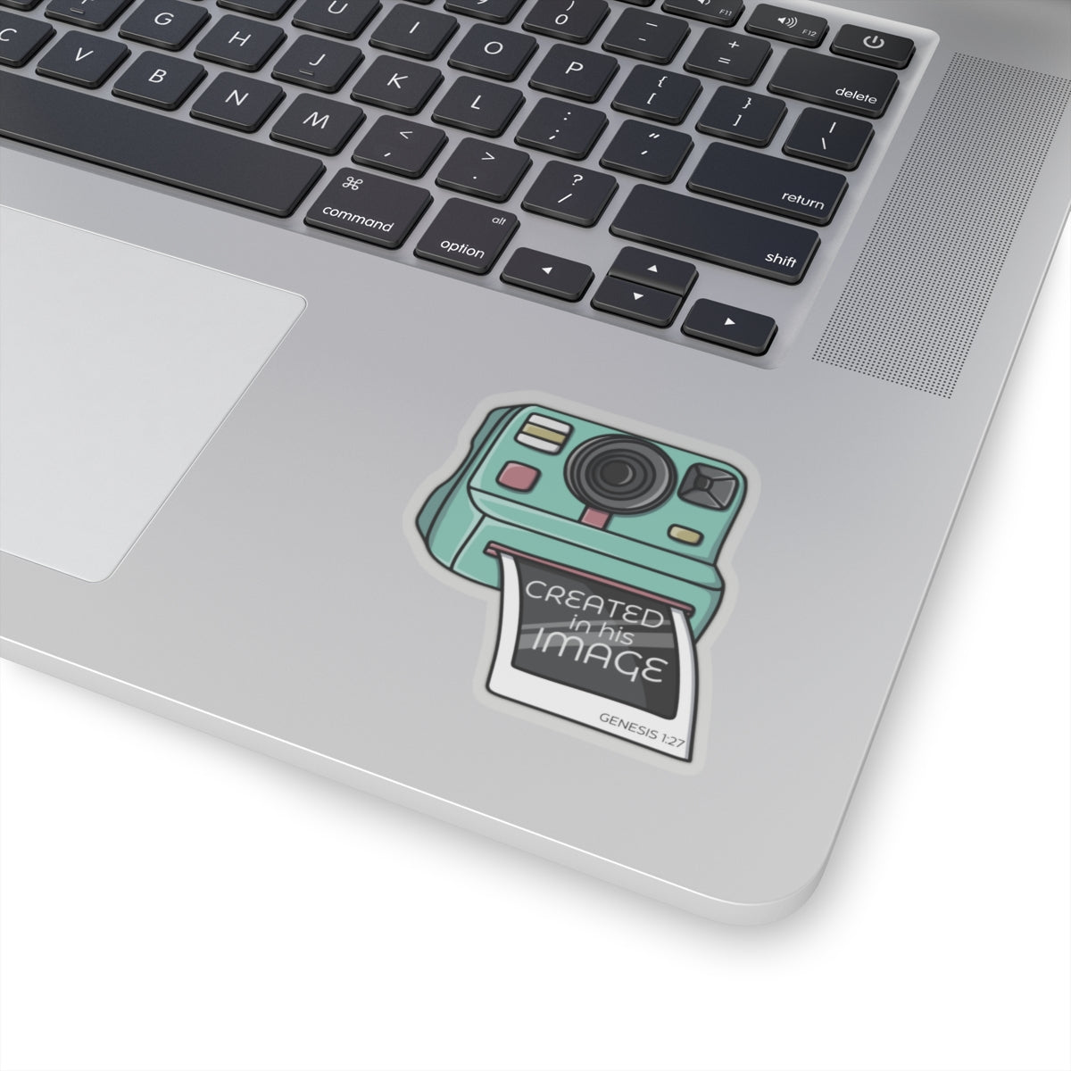 Created In His Image Christian Polaroid Camera Kiss-Cut Stickers