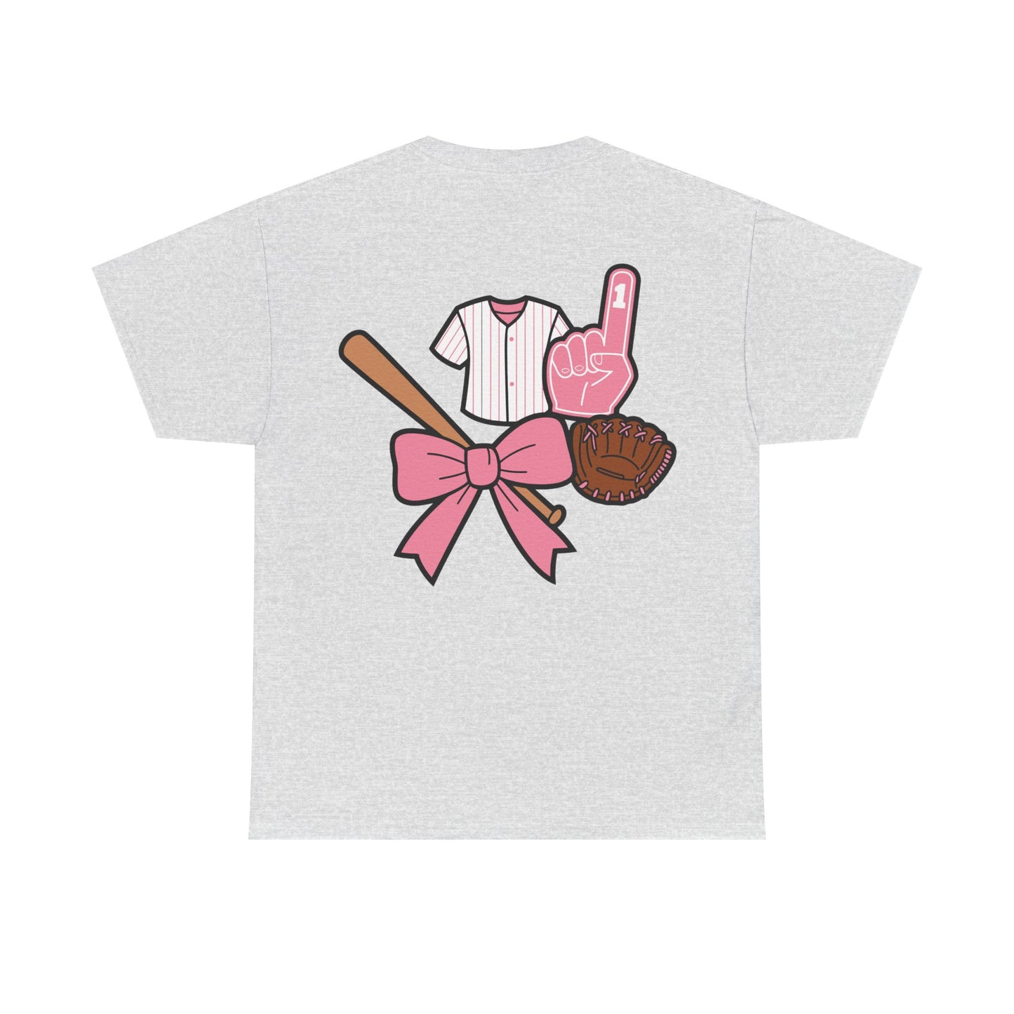 Softball/Baseball Sport Tee (Front & Back) - Unisex Heavy Cotton