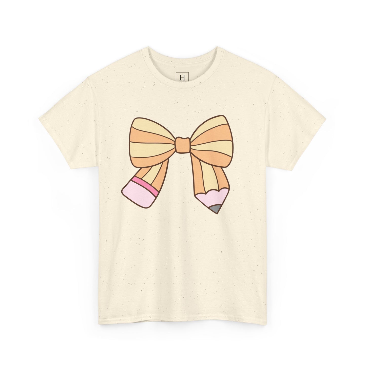 Teacher Pencil Bow Tee