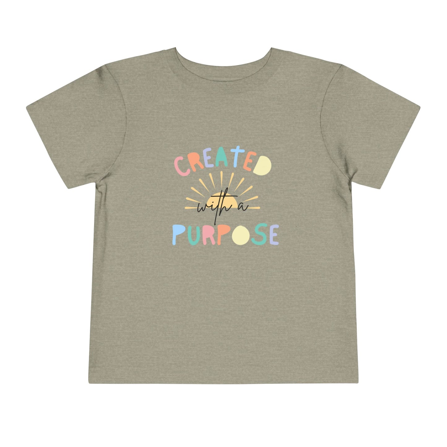 Toddler Created With A Purpose Christian Heavy Cotton Tee