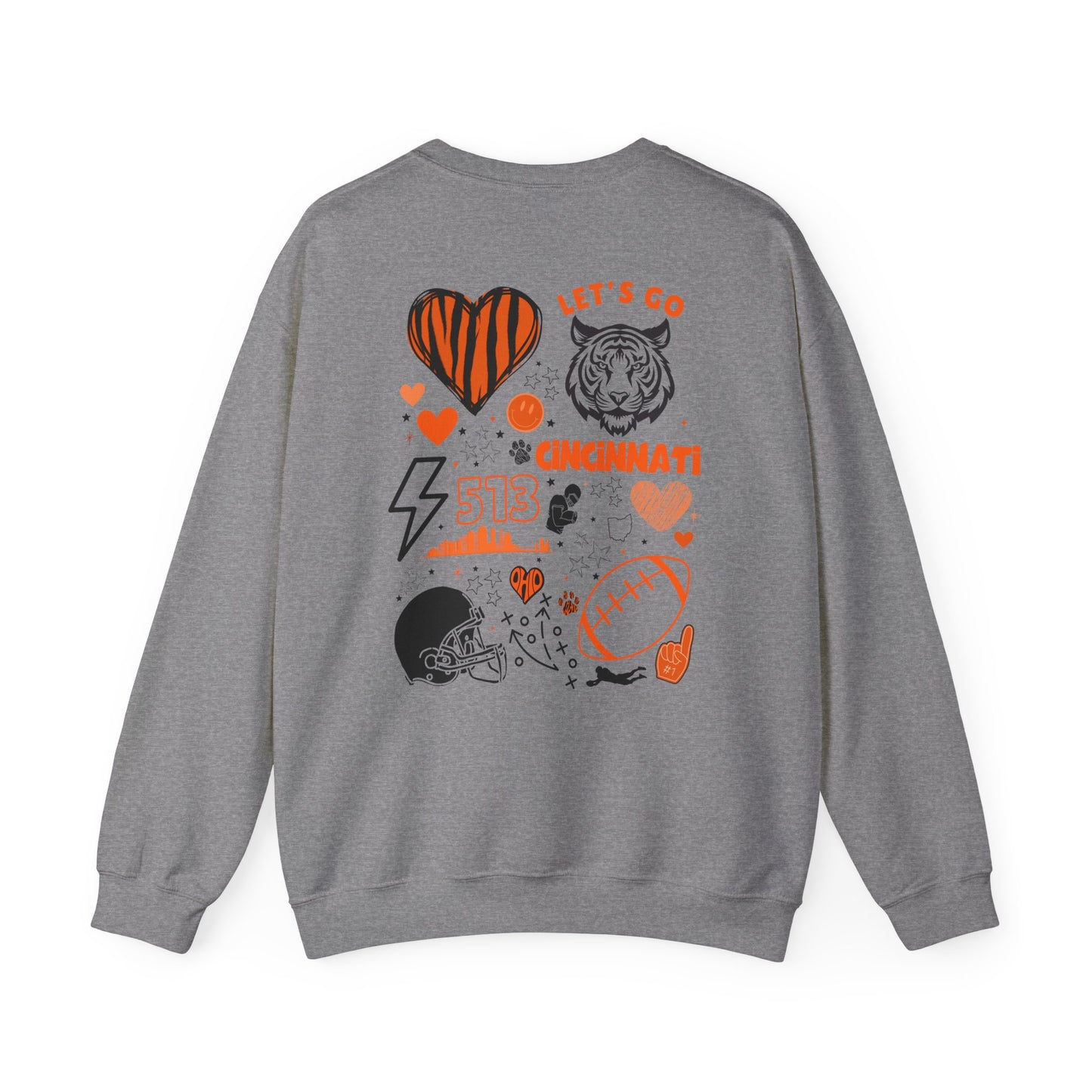 Cincy (513) Bengals Sweatshirts (Front & Back)