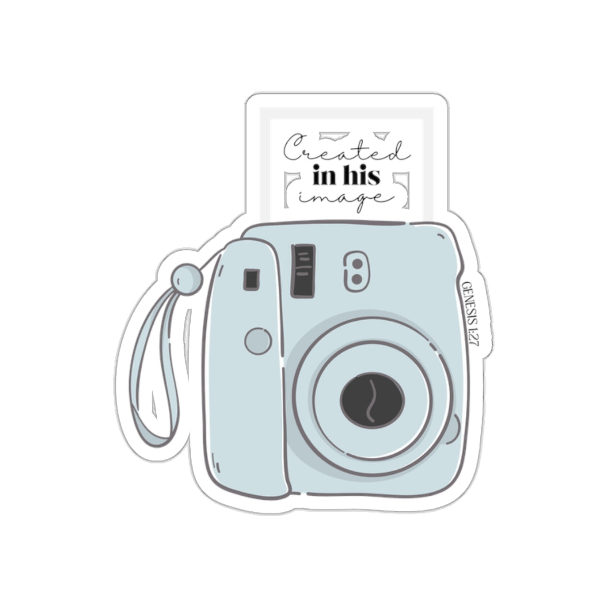 Created In His Image Christian Polaroid Camera Kiss-Cut Stickers