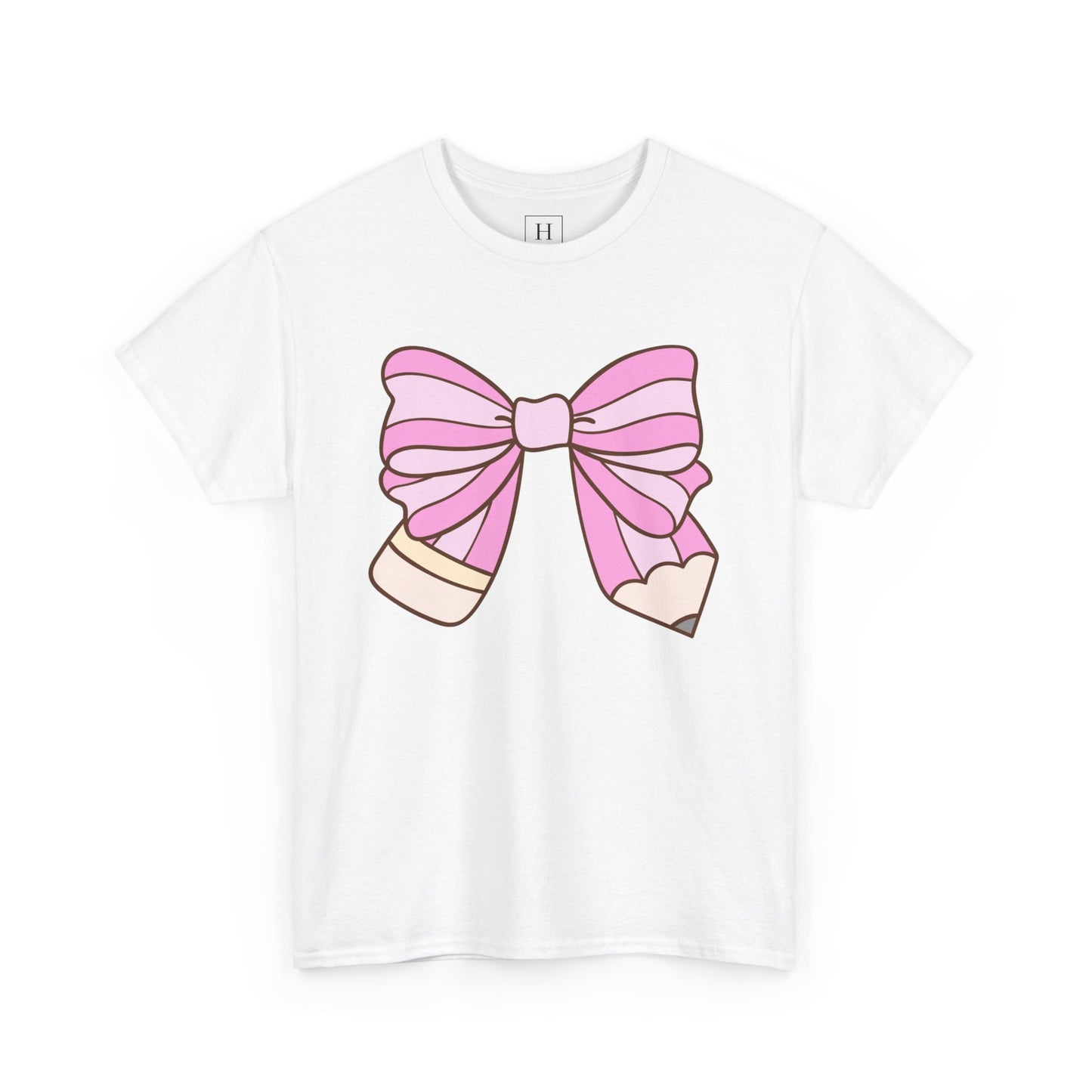 Teacher Pencil Bow Tee