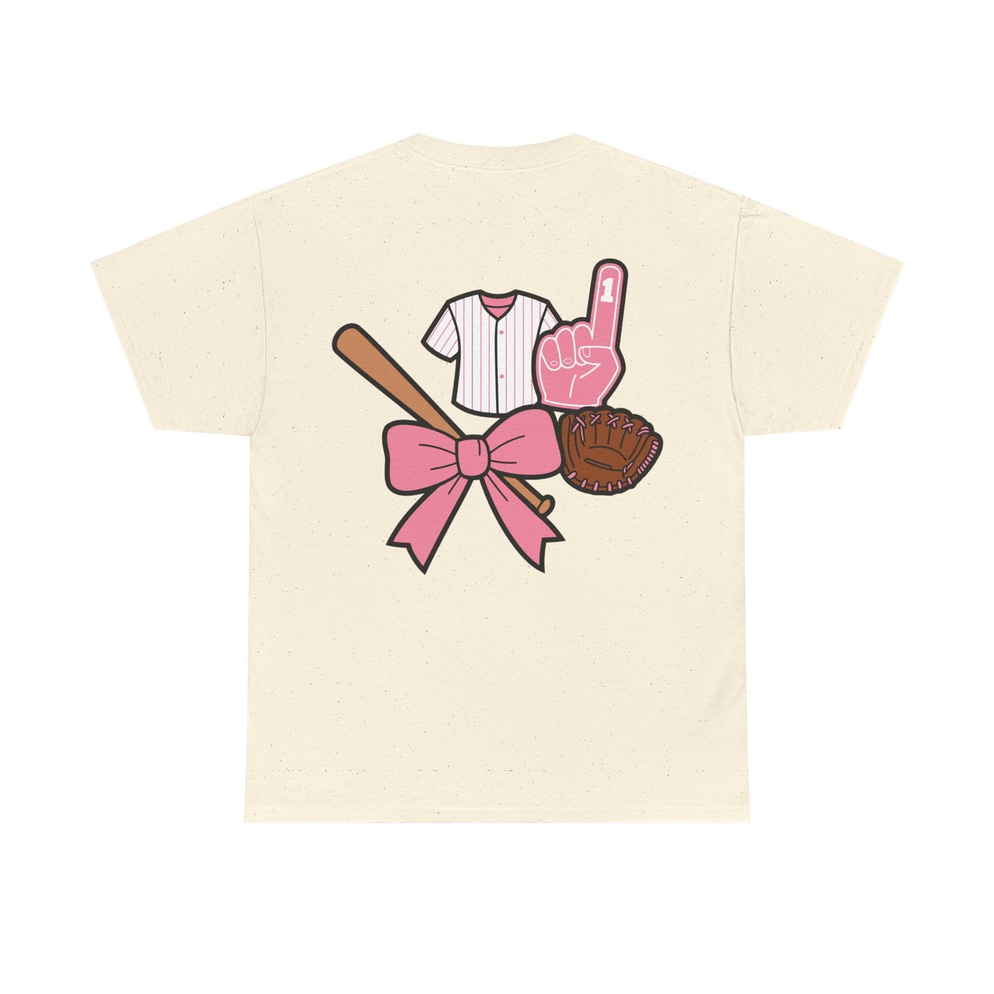 Softball/Baseball Sport Tee (Front & Back) - Unisex Heavy Cotton