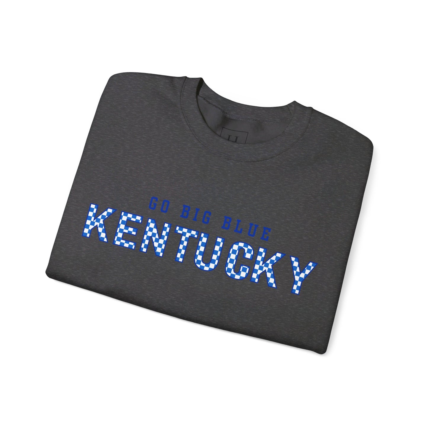 Go Big Blue Kentucky Wildcat Pride Retro Checker Sweater