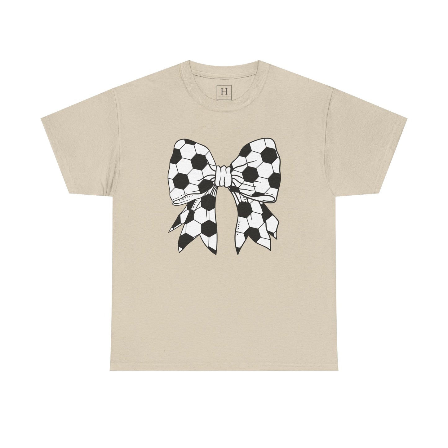 Soccer Sport Bow Tee - Unisex Heavy Cotton