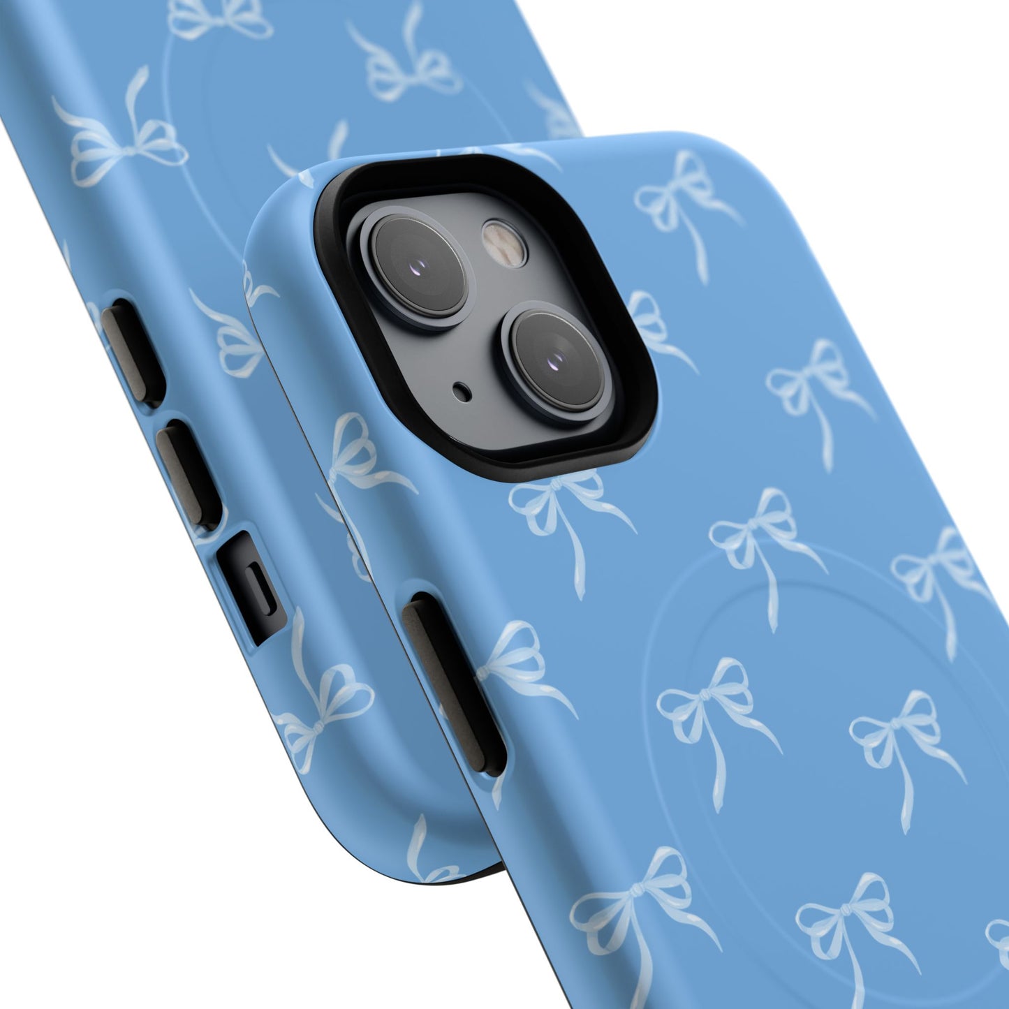 Blue Bow Coquette Design Tough Phone Case, Cute Phone Cover, Durable iPhone Case, Stylish Gift for Her