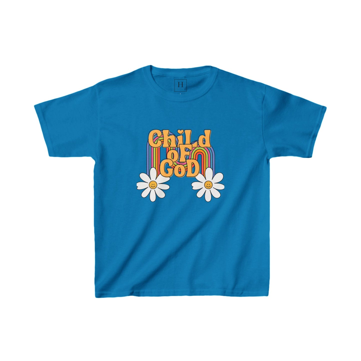 Youth Child of God Daisy Christian Heavy Cotton Tee
