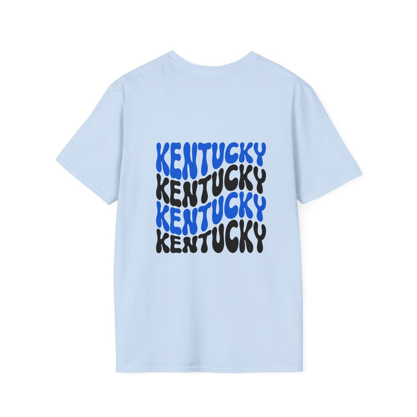 Kentucky KY UK Blue Jersey Short Sleeve Tee (front and back)
