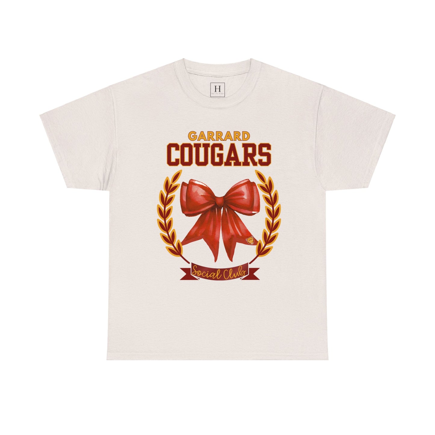 GMS Garrard Middle School Cougars Social Club T-Shirt (Front Only)