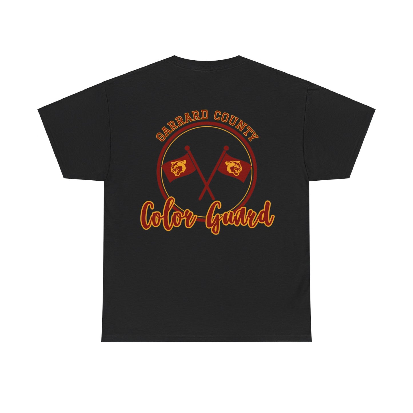 GMS Garrard Middle School Cougars Color Guard T-Shirt (Front & Back)