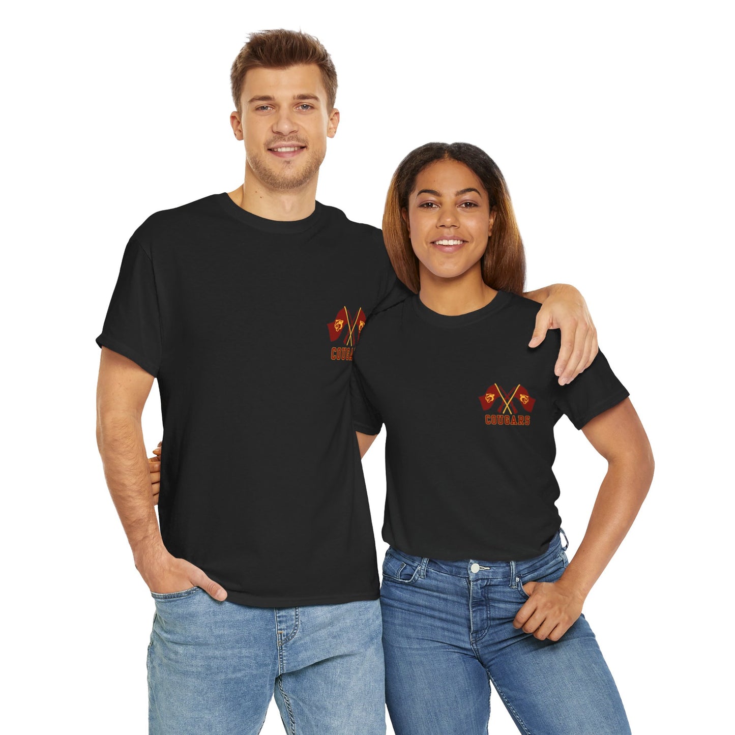 GMS Garrard Middle School Cougars Color Guard T-Shirt (Front & Back)