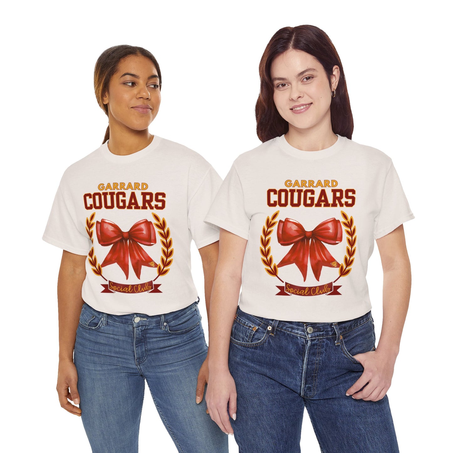 GMS Garrard Middle School Cougars Social Club T-Shirt (Front Only)