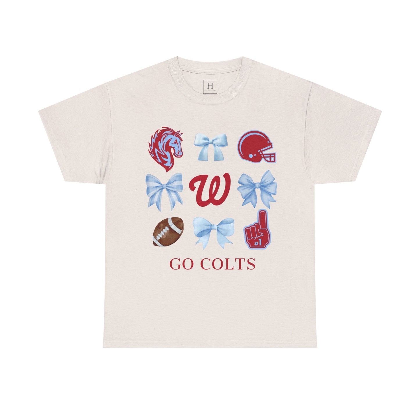 West Jessamine Colts Coquette Football Bows - Unisex Tee