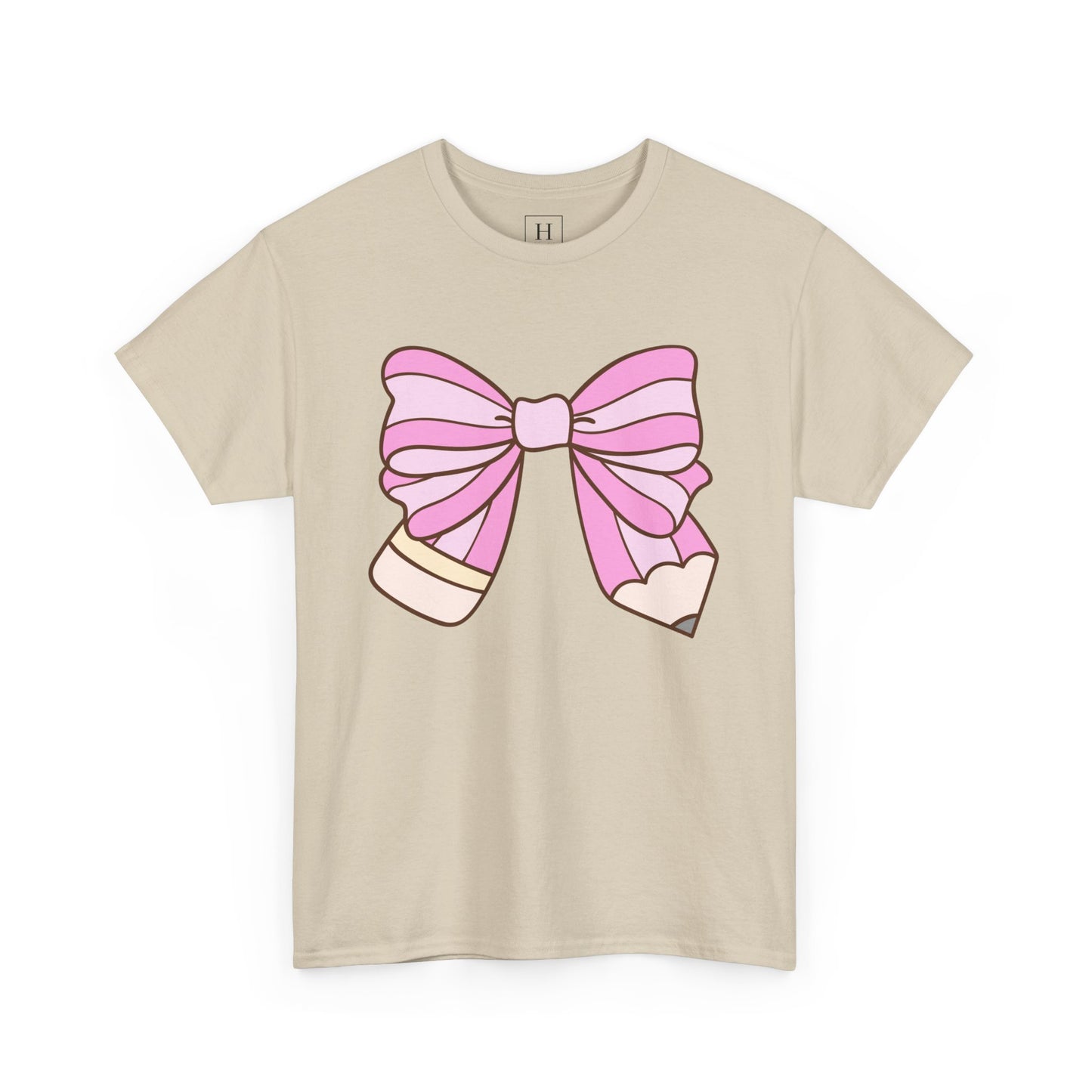 Teacher Pencil Bow Tee