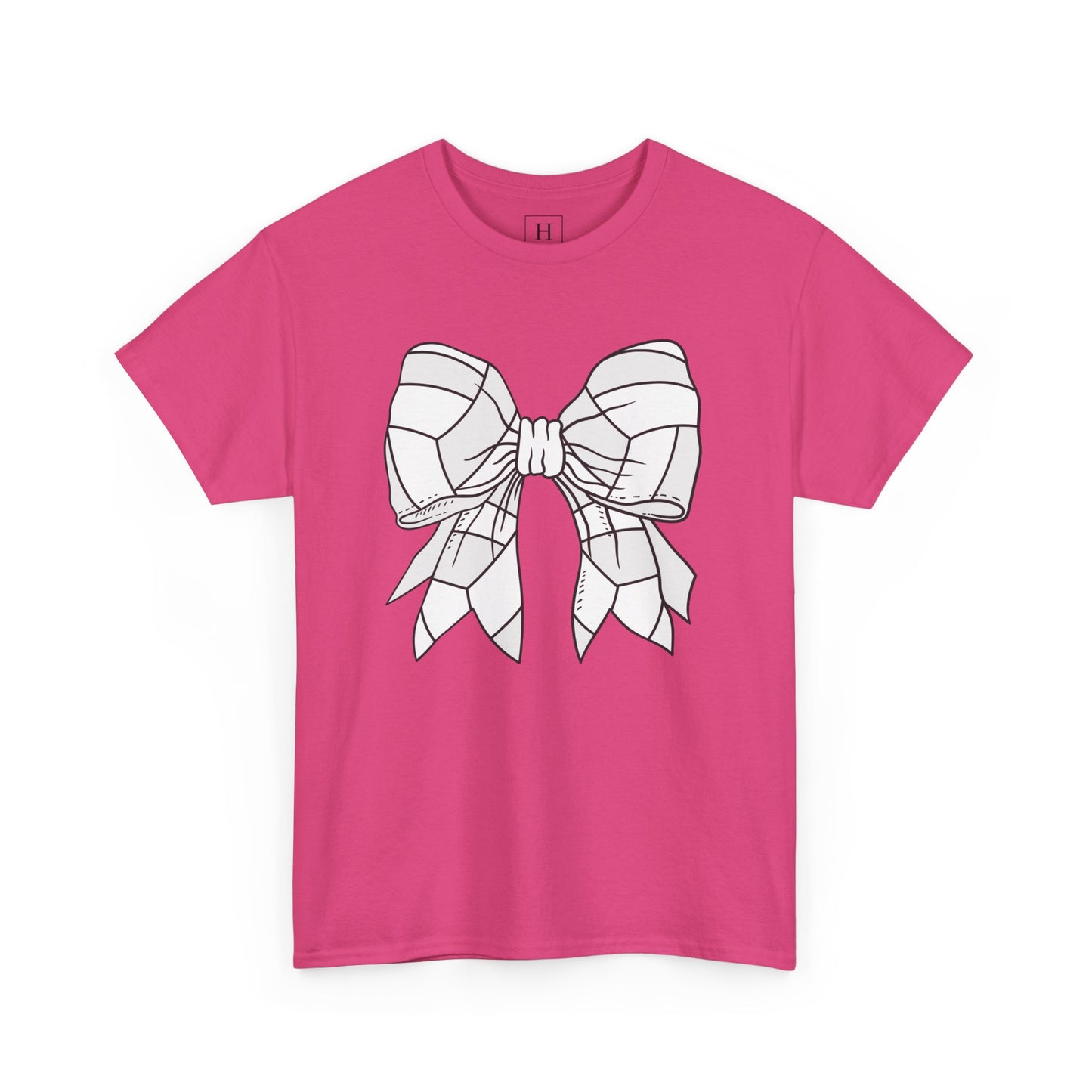 Volleyball Sport Bow Tee - Unisex Heavy Cotton