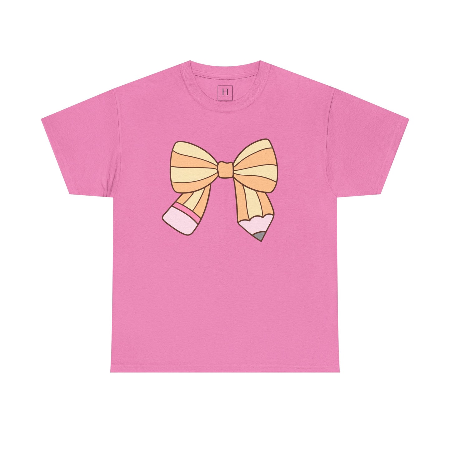 Teacher Pencil Bow Tee