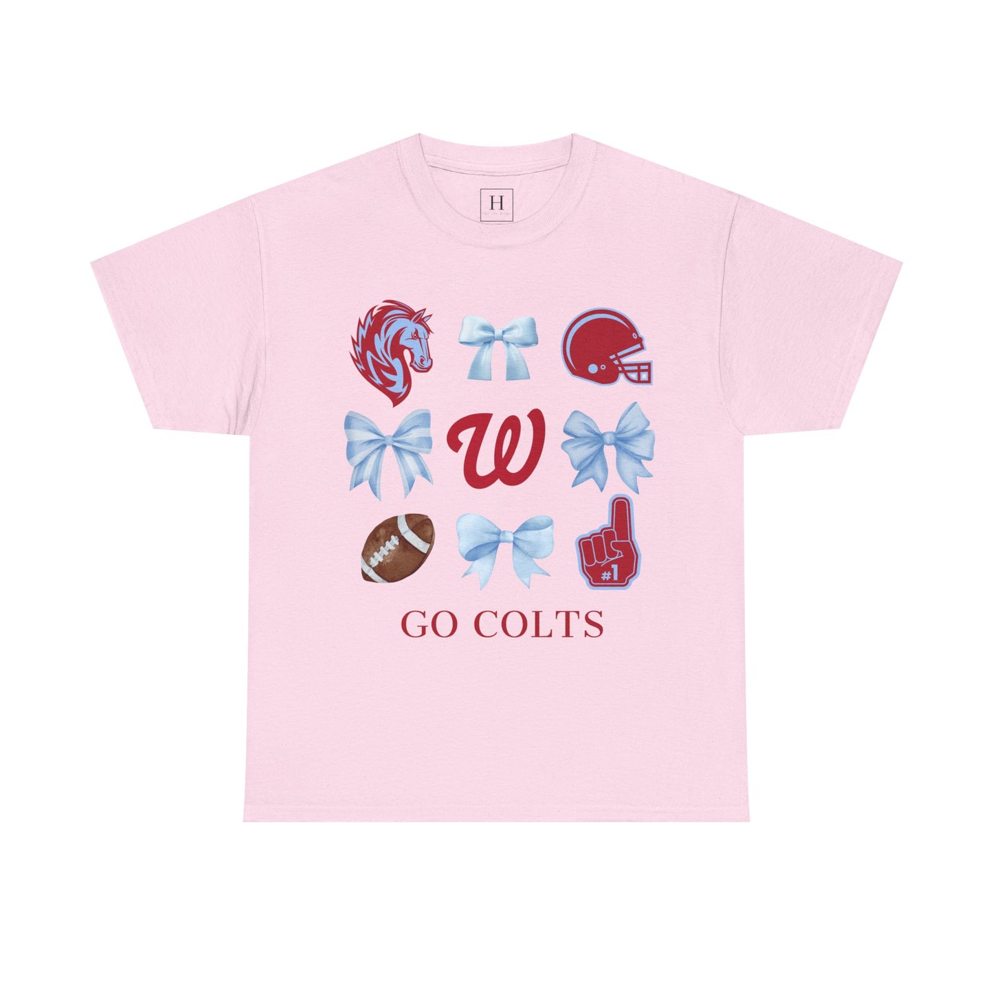 West Jessamine Colts Coquette Football Bows - Unisex Tee