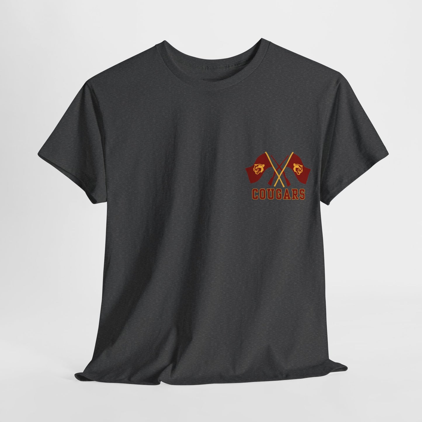 GMS Garrard Middle School Cougars Color Guard T-Shirt (Front & Back)