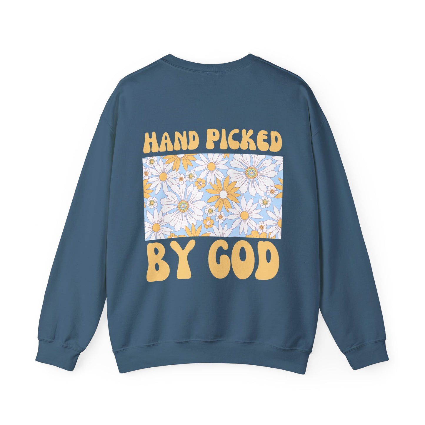 Blessed, Hand Picked By God Christian Sweater (front and back)
