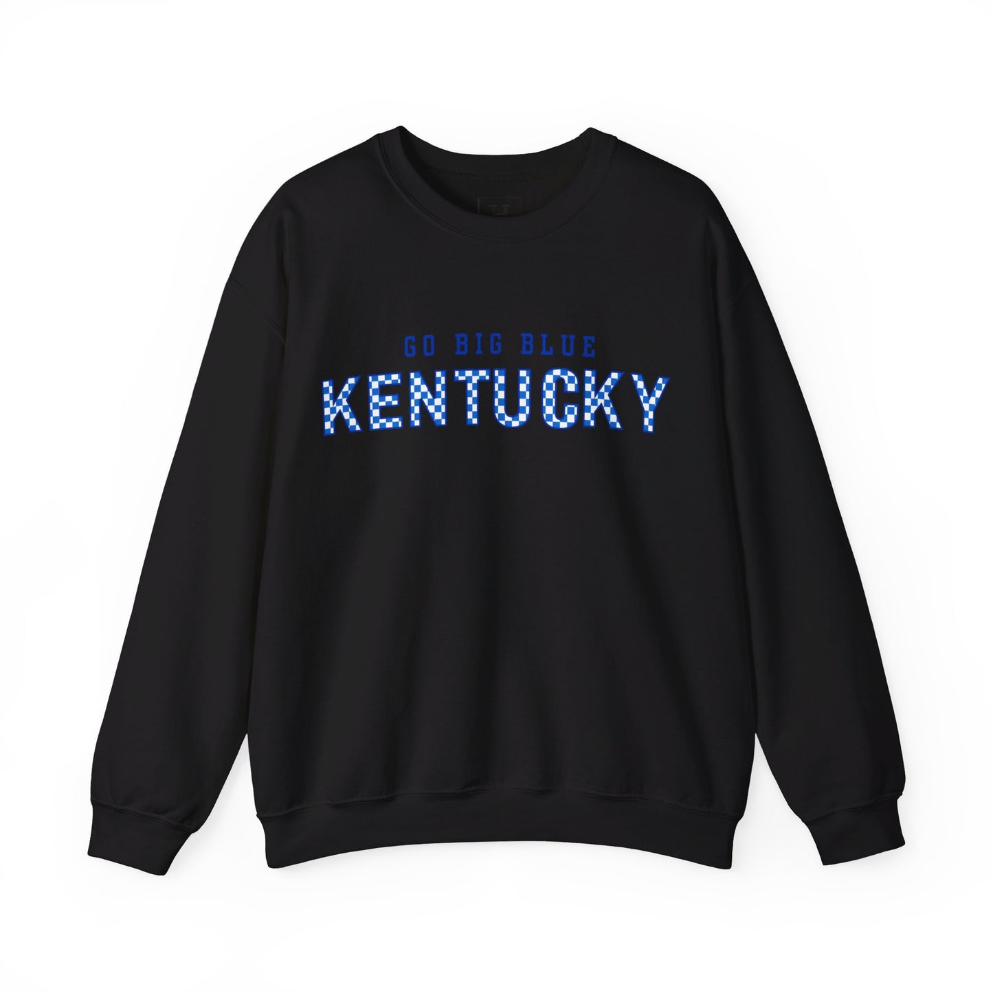Go Big Blue Kentucky Wildcat Pride Retro Checker Sweater
