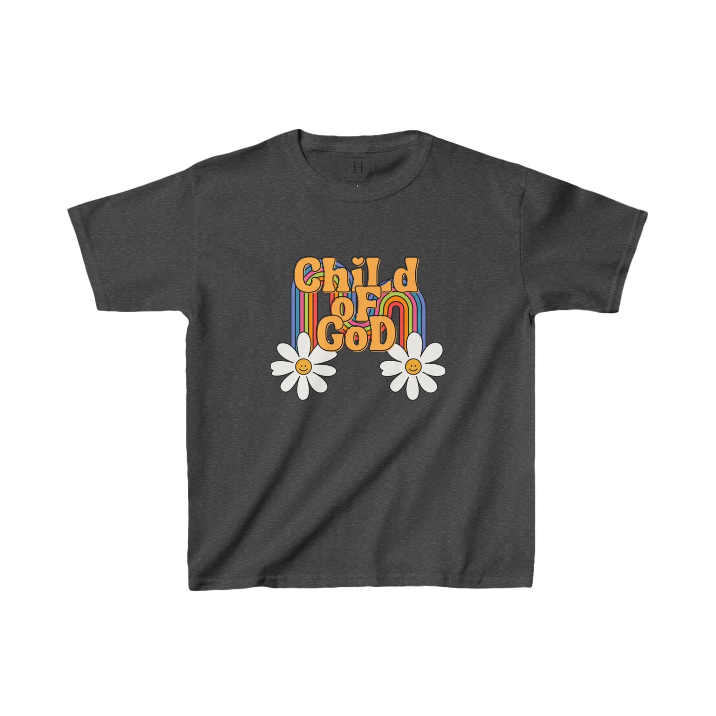 Youth Child of God Daisy Christian Heavy Cotton Tee
