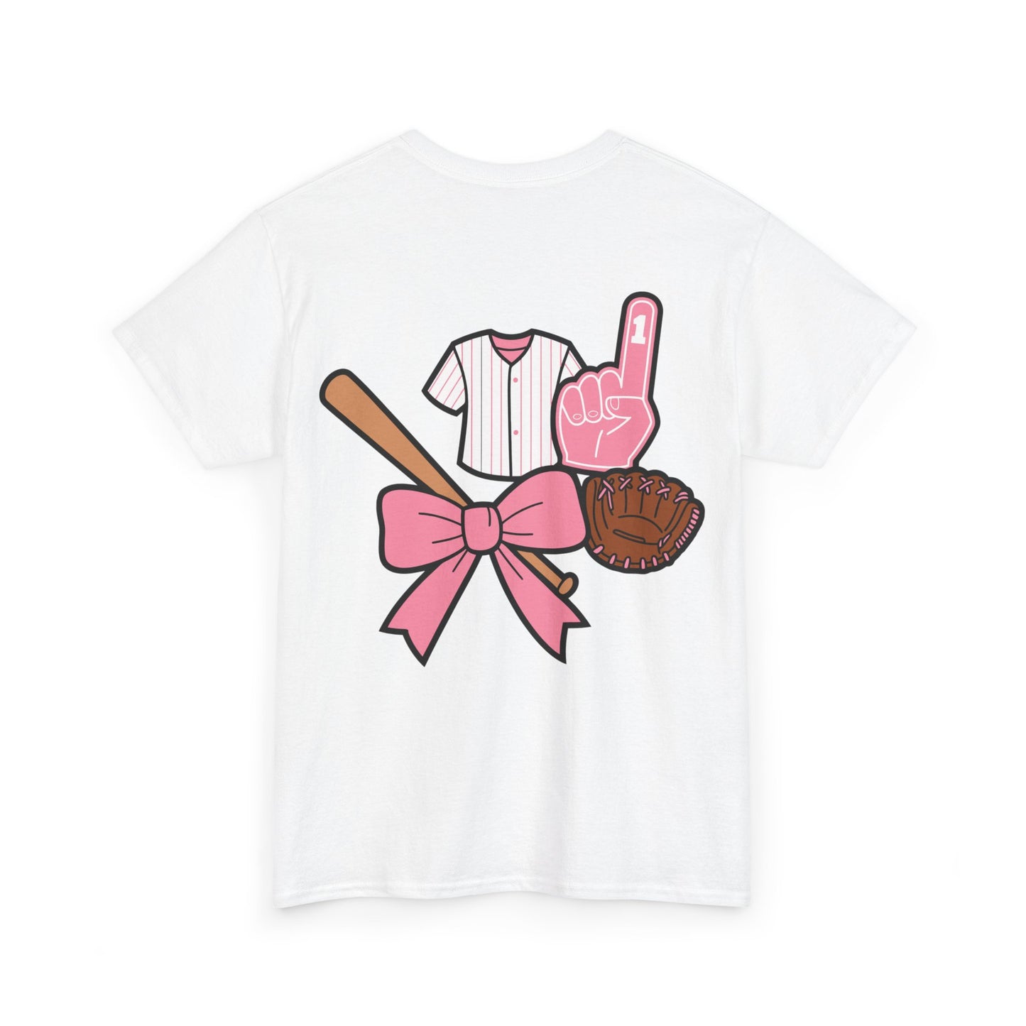 Softball/Baseball Sport Tee (Front & Back) - Unisex Heavy Cotton