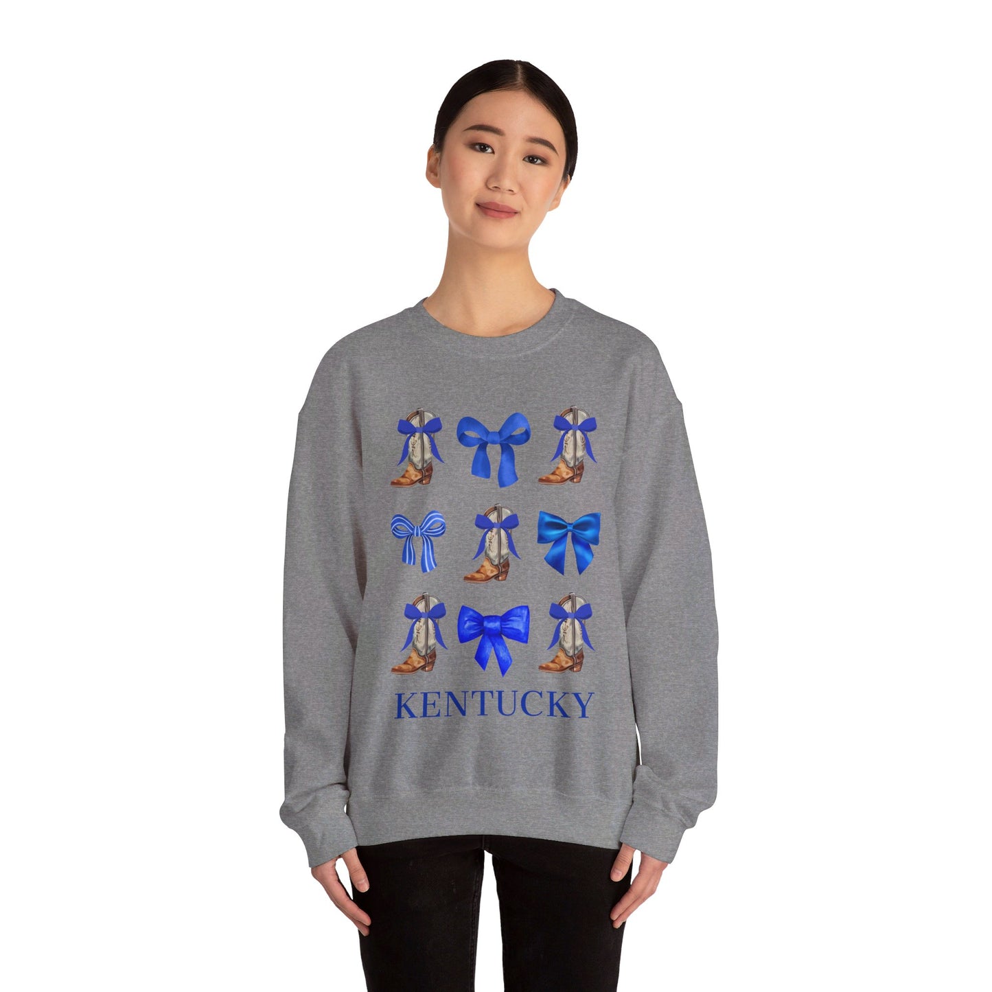 Kentucky Wildcats Coquette Cowgirl Boots & Bows Sweater