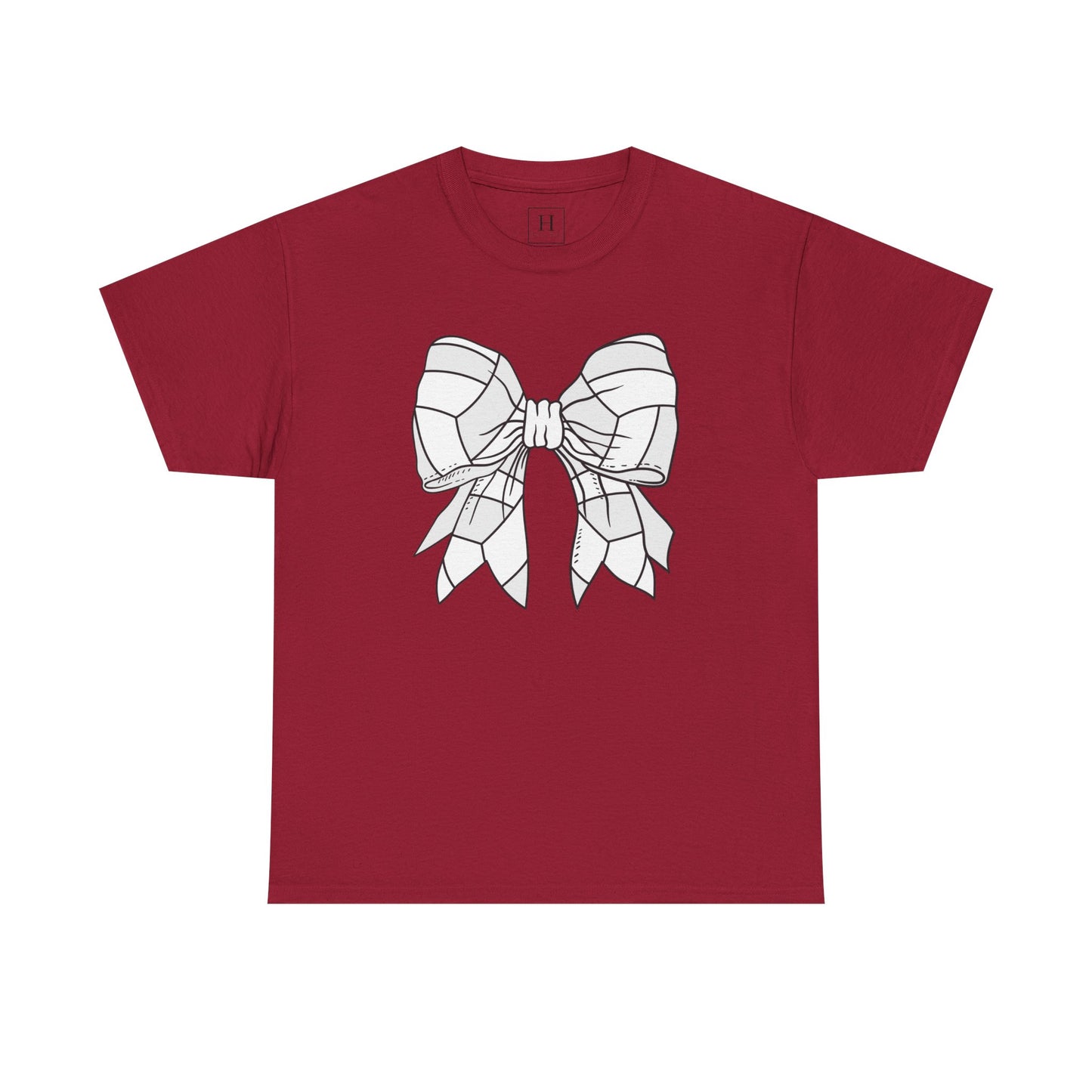 Volleyball Sport Bow Tee - Unisex Heavy Cotton