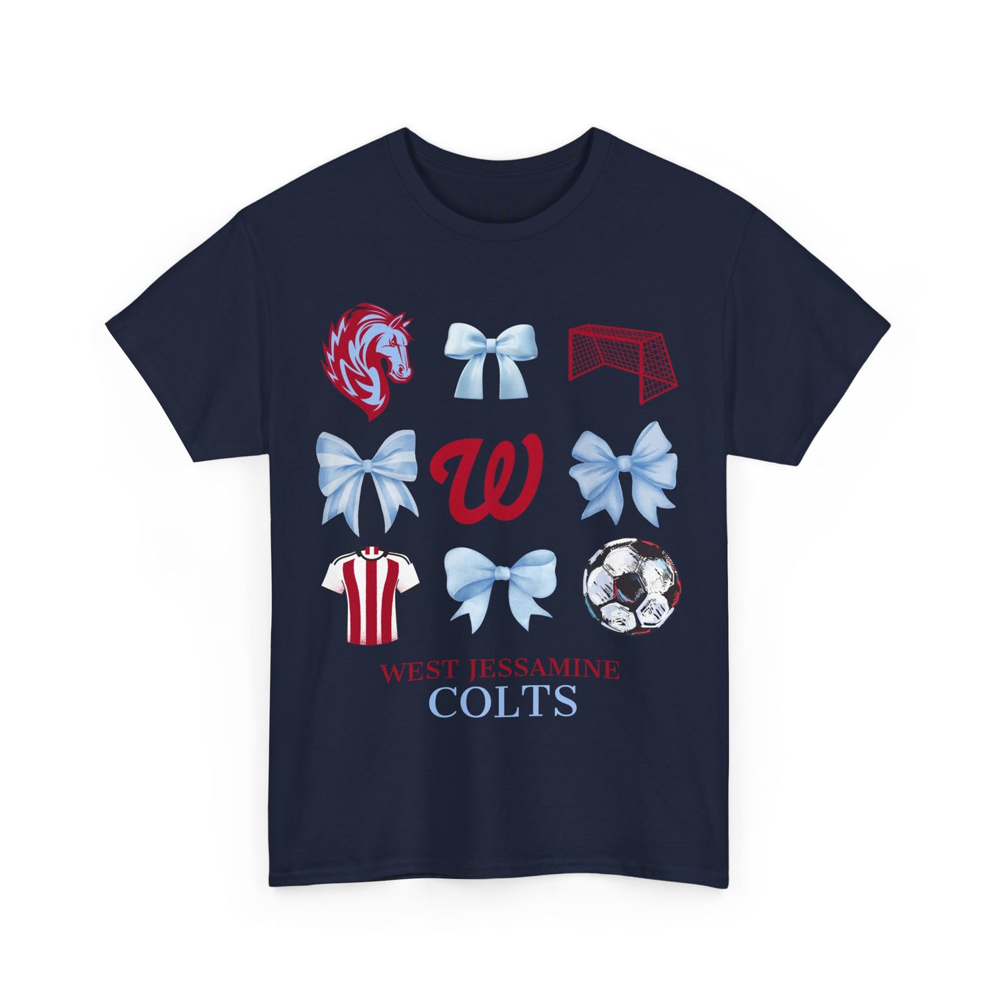 Copy of West Jessamine Colts Coquette Soccer Bows - Unisex Tee
