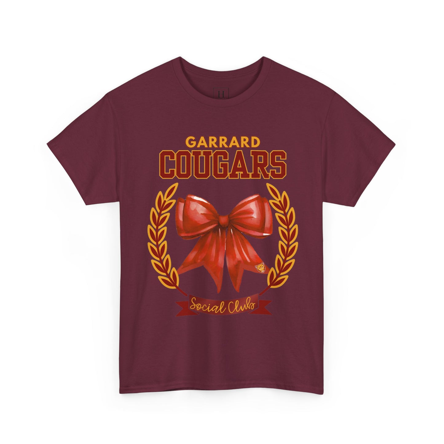 GMS Garrard Middle School Cougars Social Club T-Shirt (Front Only)