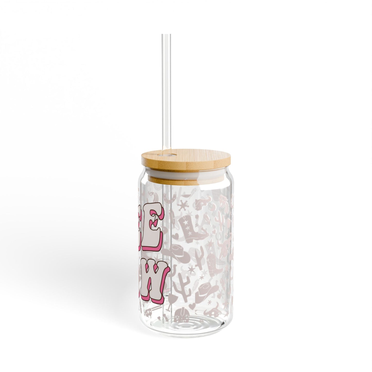 Yeehaw country western Sipper Glass, 16oz